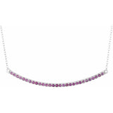 Pink Sapphire Bar Necklace