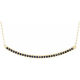 Blue Sapphire Bar Necklace