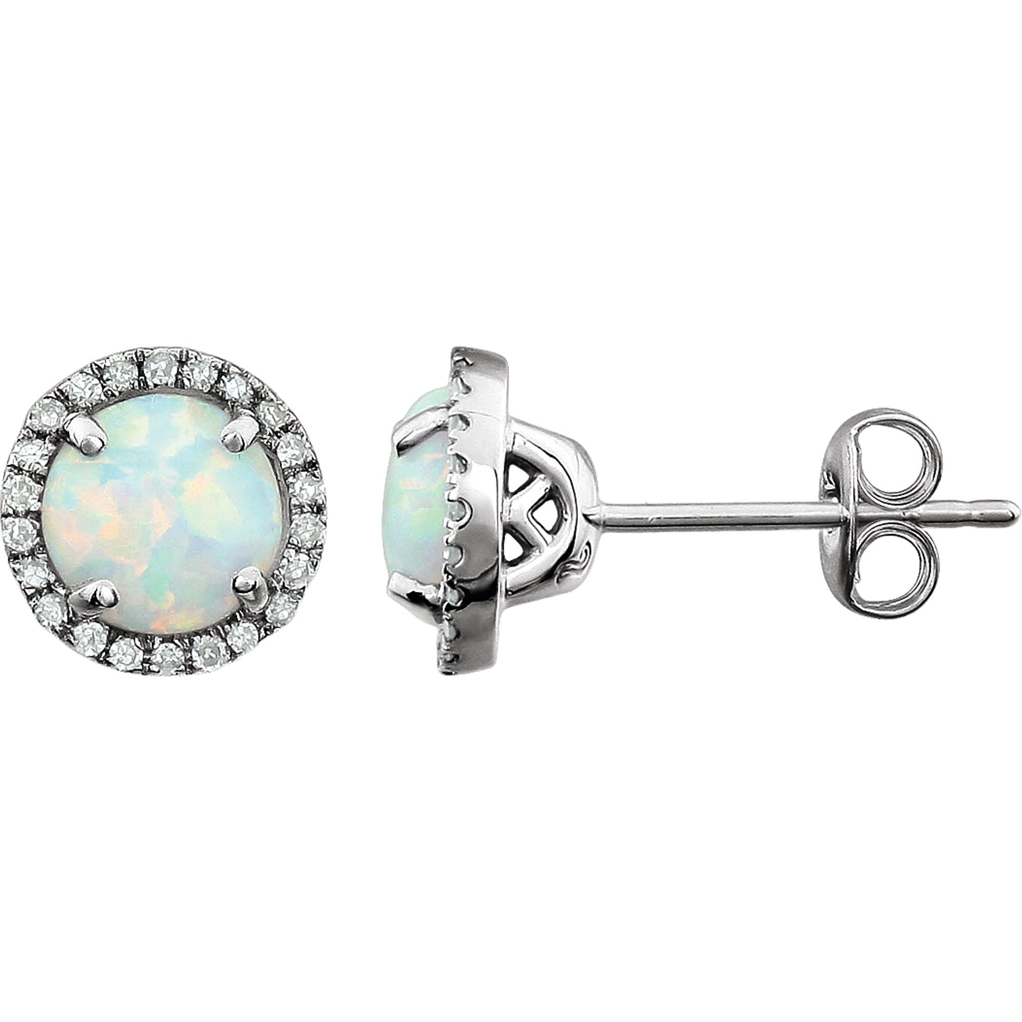 Opal Halo Earrings