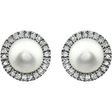 Pearl Halo Earrings