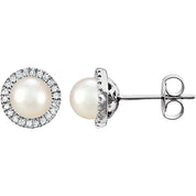 Pearl Halo Earrings