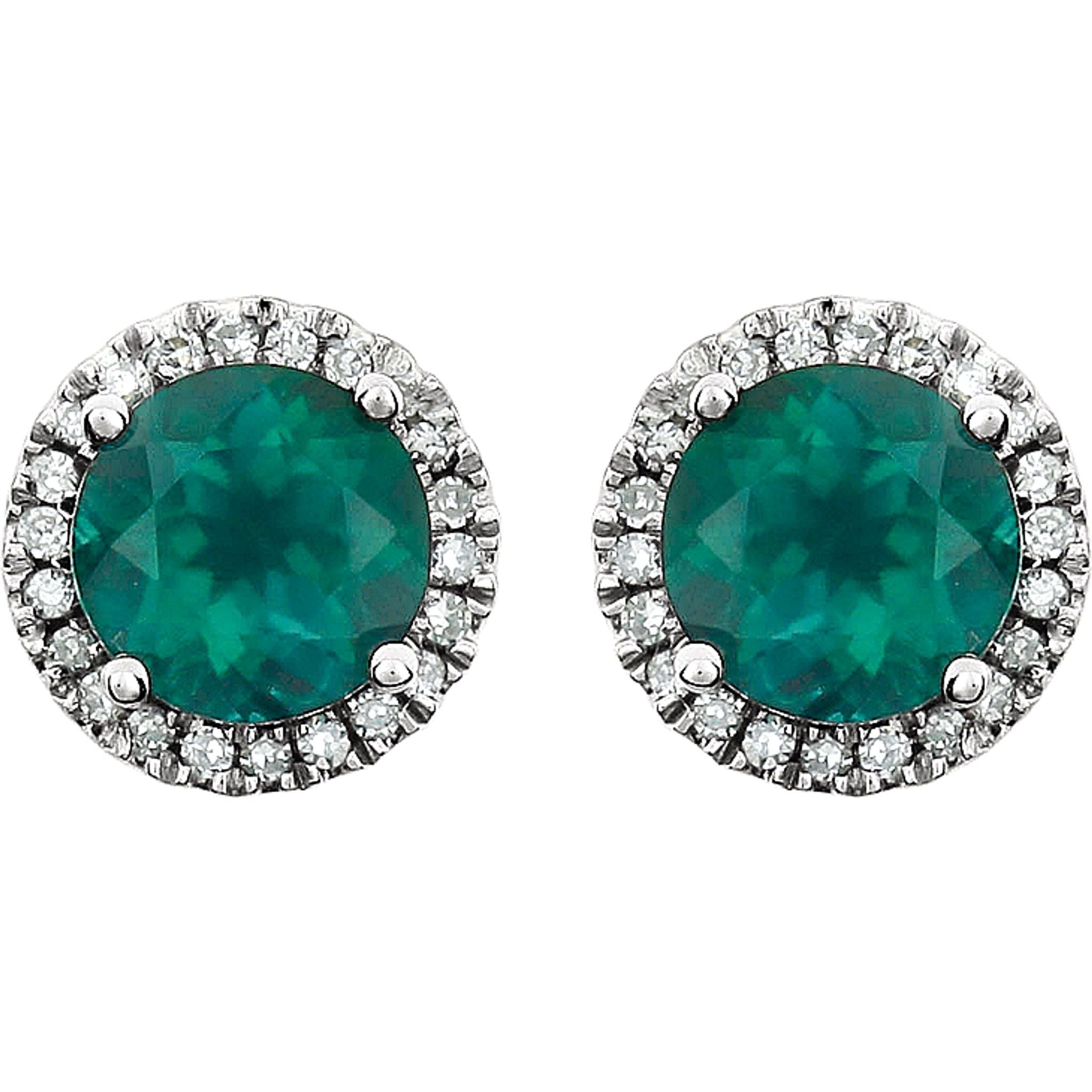 Emerald Halo Earrings