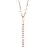 Diamond Bar Necklace