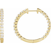 Diamond Hoop Earrings