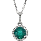 Emerald Halo Necklace