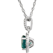 Emerald Halo Necklace