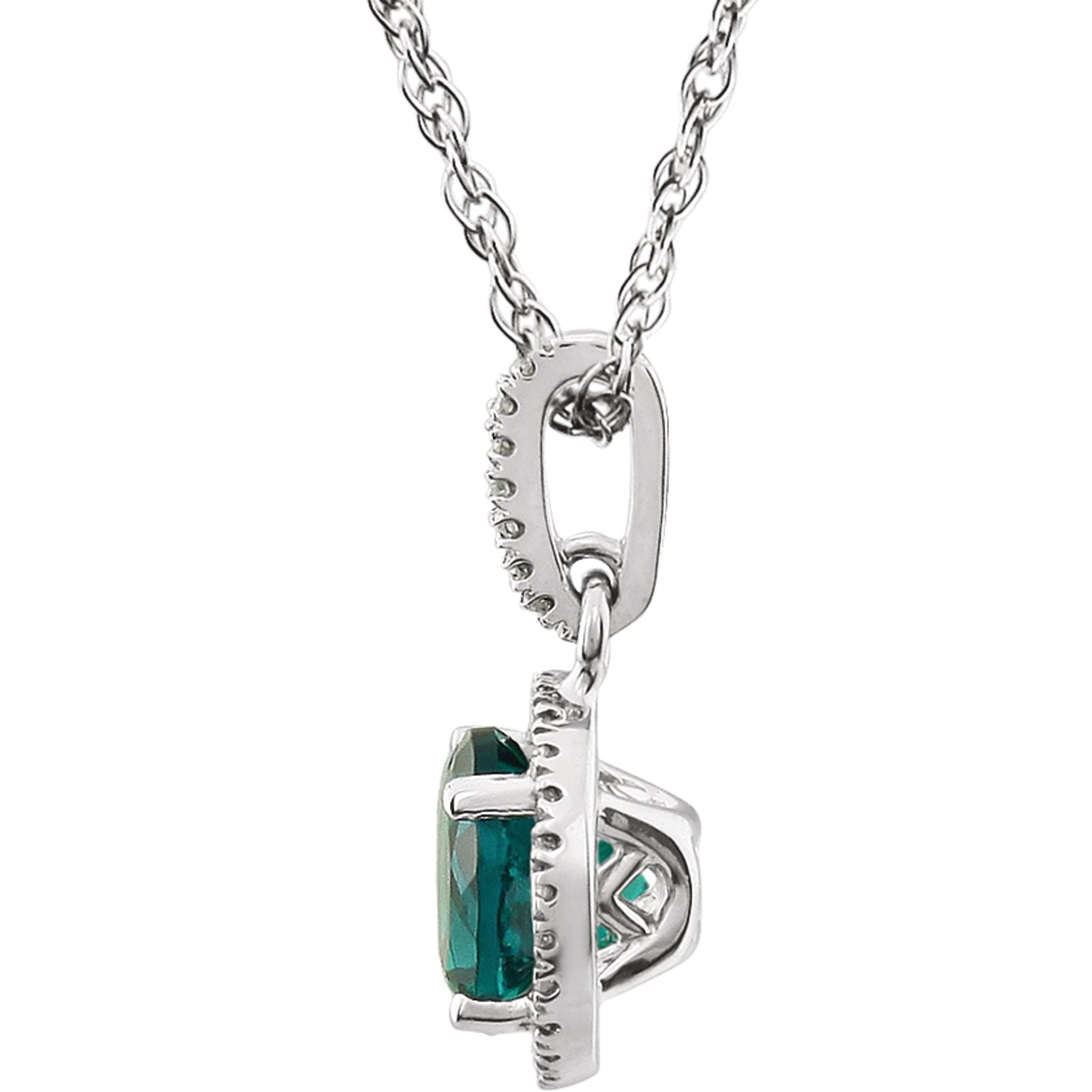 Emerald Halo Necklace