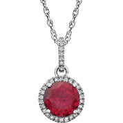 Ruby Halo Necklace