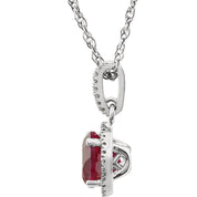 Ruby Halo Necklace