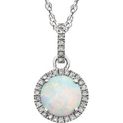 Opal Halo Necklace