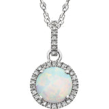 Opal Halo Necklace
