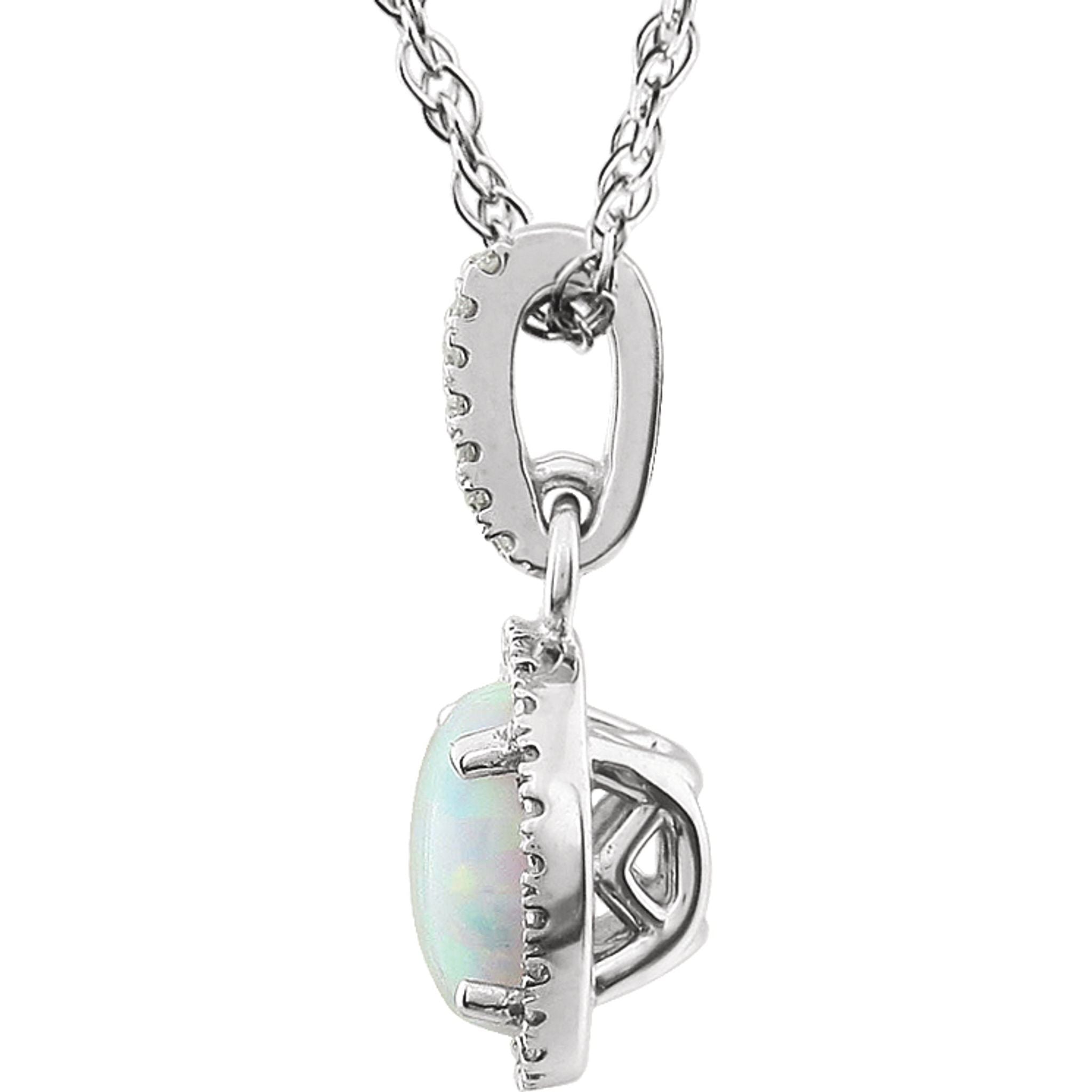 Opal Halo Necklace