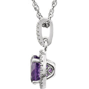 Amethyst Halo Necklace