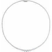 14K White Gold 9 1/2 CTW Lab-Grown Diamond Line 16 1/2" Necklace