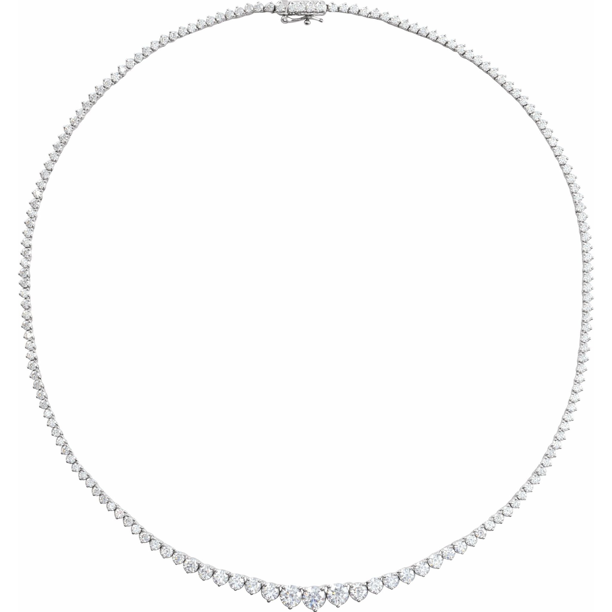 14K White Gold 9 1/2 CTW Lab-Grown Diamond Line 16 1/2" Necklace