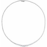 14K White Gold 9 1/2 CTW Lab-Grown Diamond Line 16 1/2" Necklace