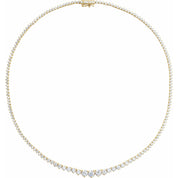 14K Yellow Gold 9 1/2 CTW Lab-Grown Diamond Line 16 1/2" Necklace