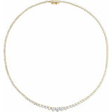 14K Yellow Gold 9 1/2 CTW Lab-Grown Diamond Line 16 1/2" Necklace