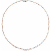 14K Rose Gold 9 1/2 CTW Lab-Grown Diamond Line 16 1/2" Necklace