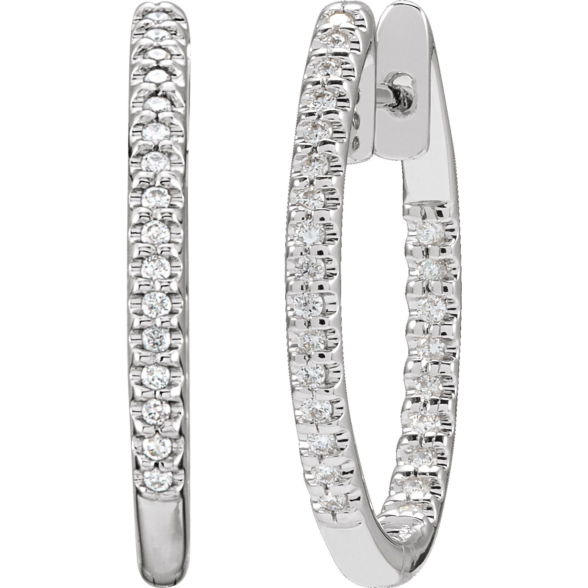 Diamond Hoop Earrings