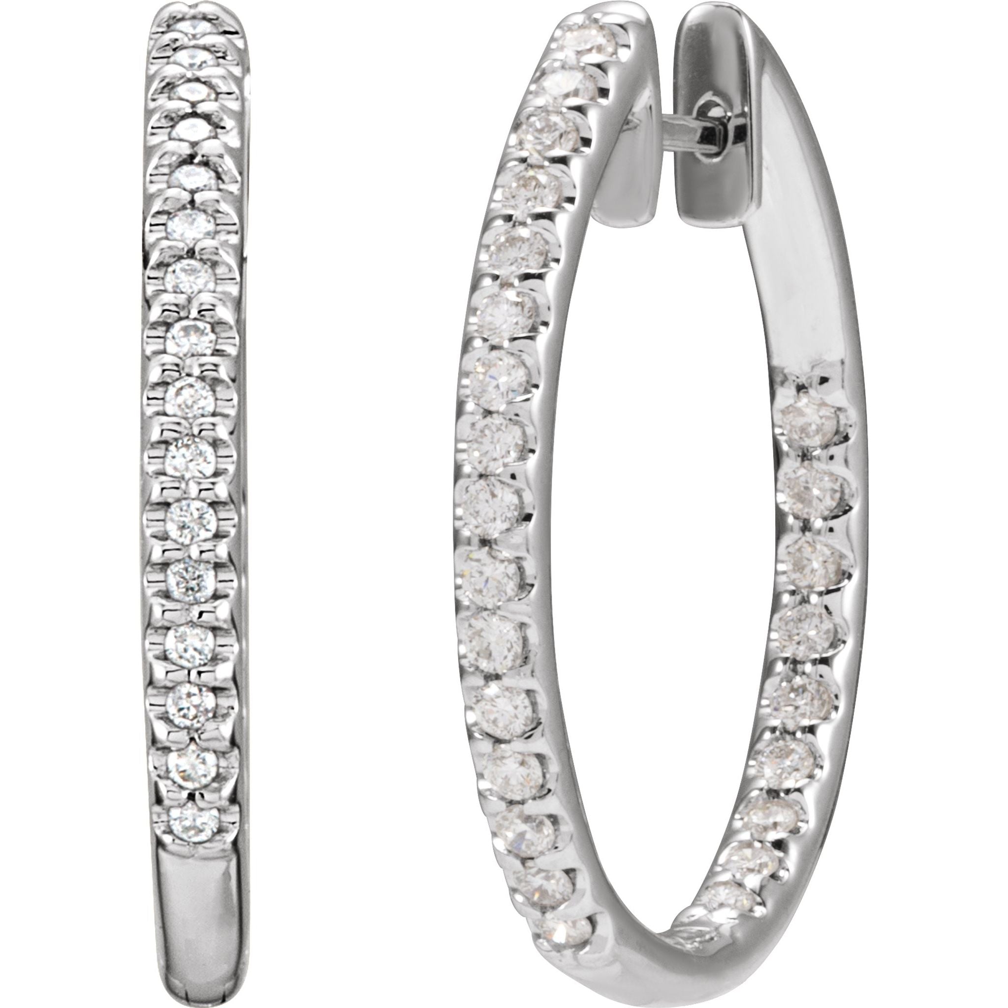 Diamond Hoop Earrings