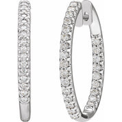 Diamond Hoop Earrings