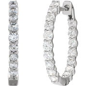 Diamond Hoop Earrings