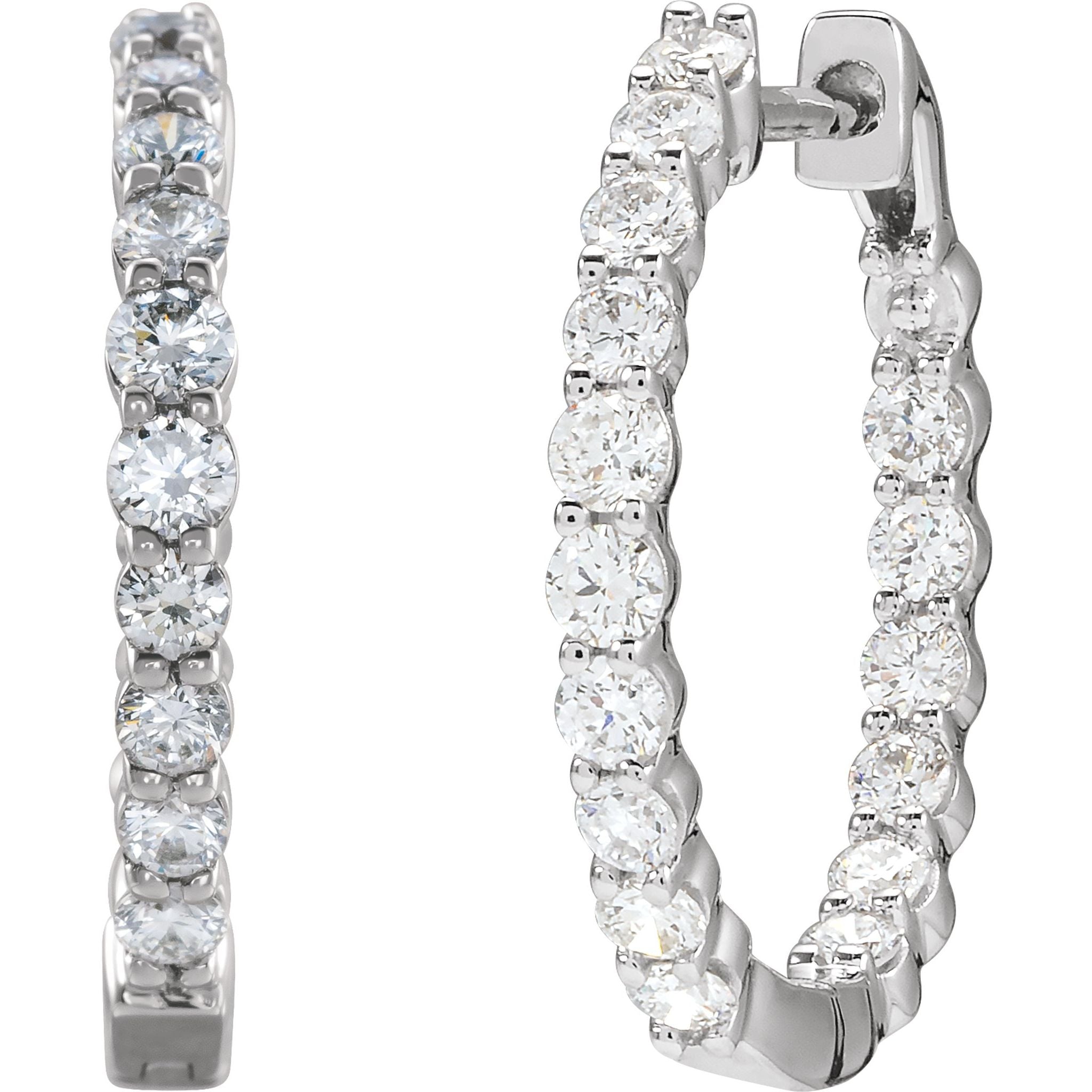 Diamond Hoop Earrings