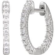Diamond Hoop Earrings