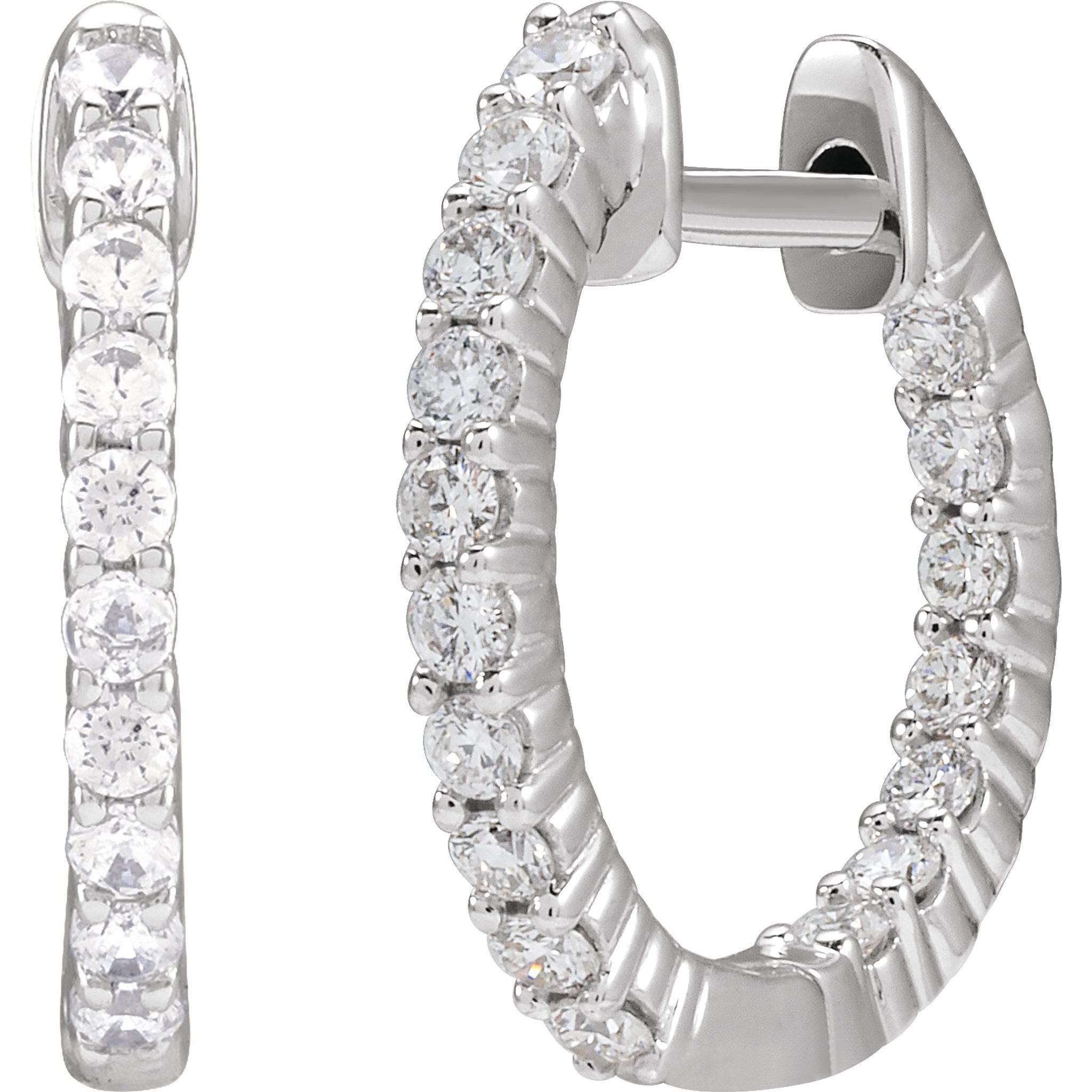 Diamond Hoop Earrings