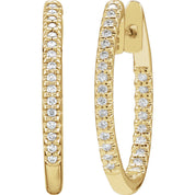 Diamond Hoop Earrings
