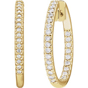 Diamond Hoop Earrings