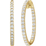 Diamond Hoop Earrings