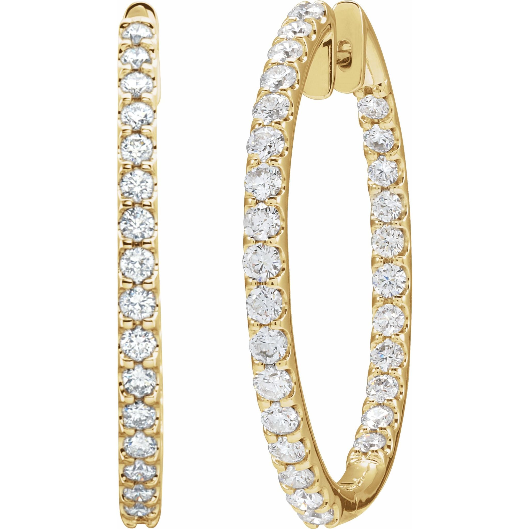 Diamond Hoop Earrings
