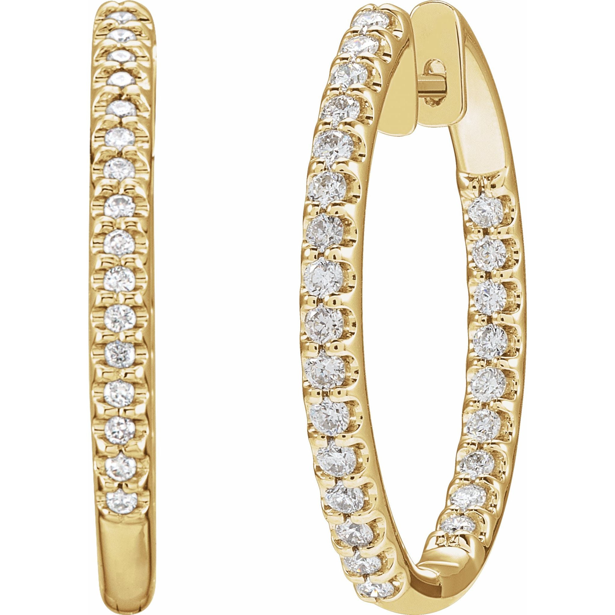 Diamond Hoop Earrings