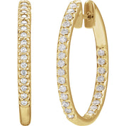 Diamond Hoop Earrings