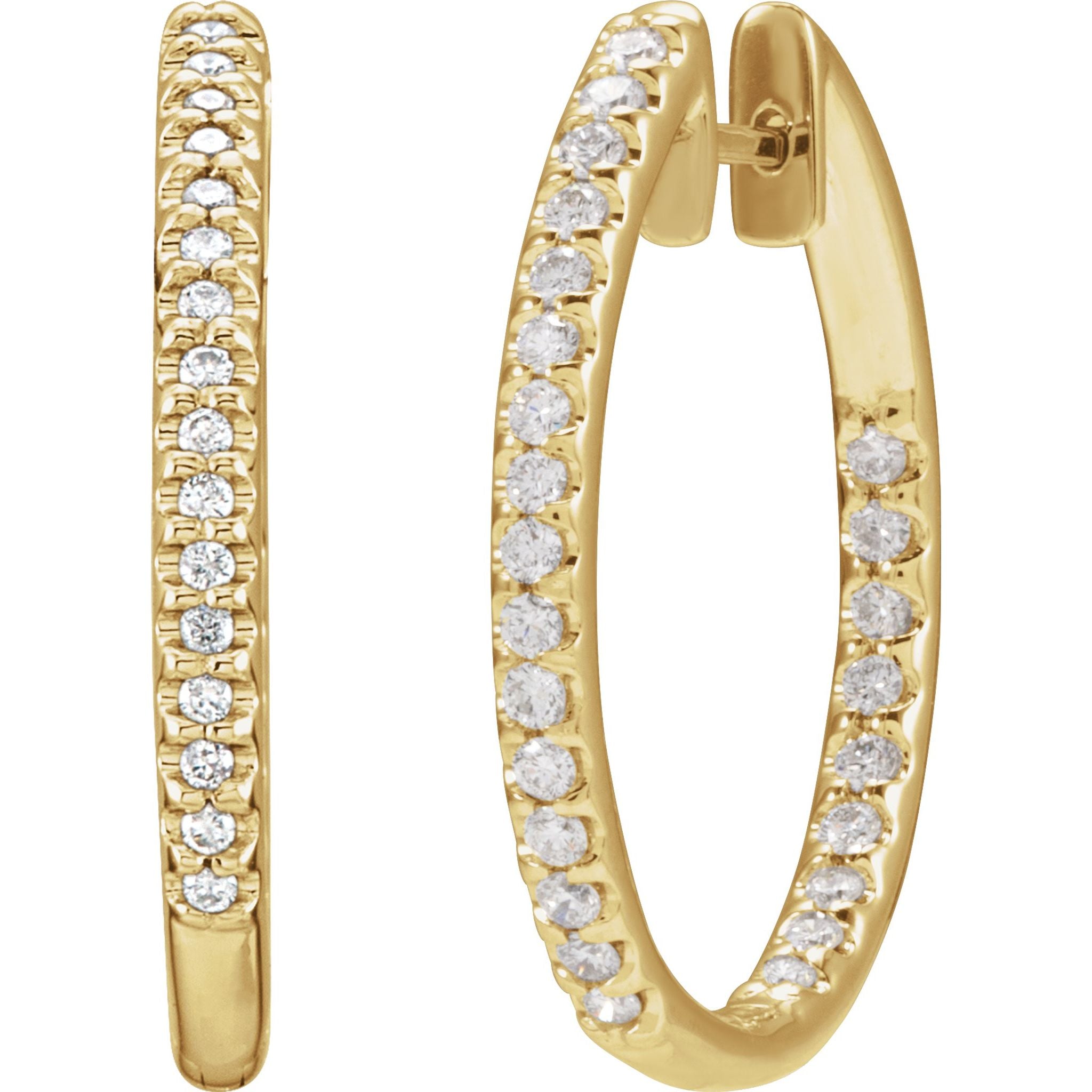 Diamond Hoop Earrings