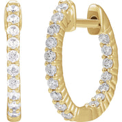 Diamond Hoop Earrings