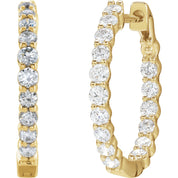 Diamond Hoop Earrings