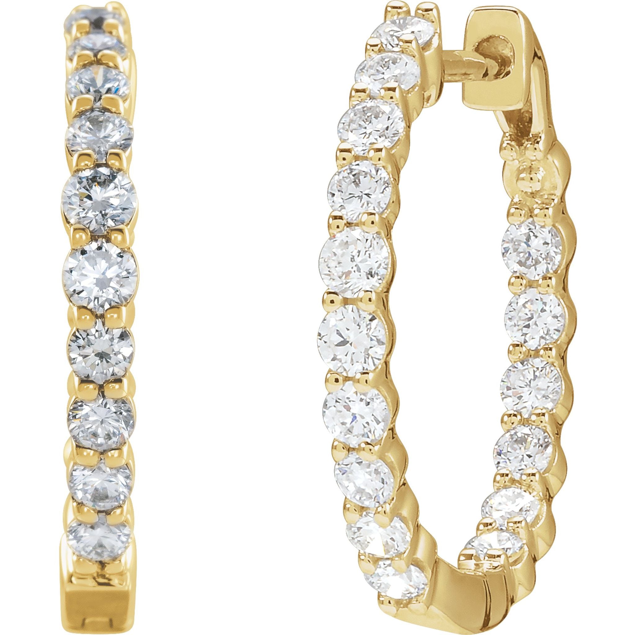 Diamond Hoop Earrings