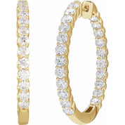 Diamond Hoop Earrings