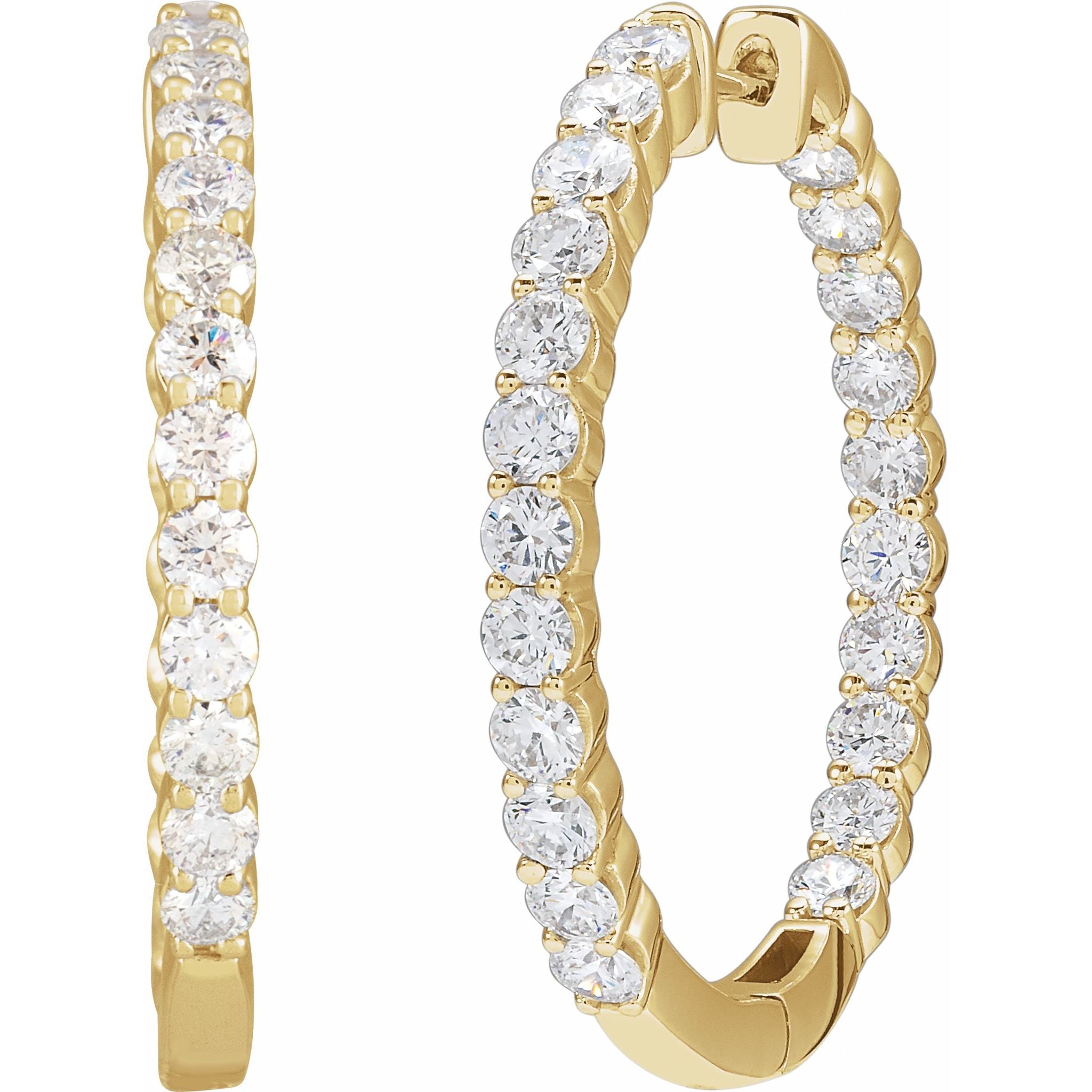 Diamond Hoop Earrings