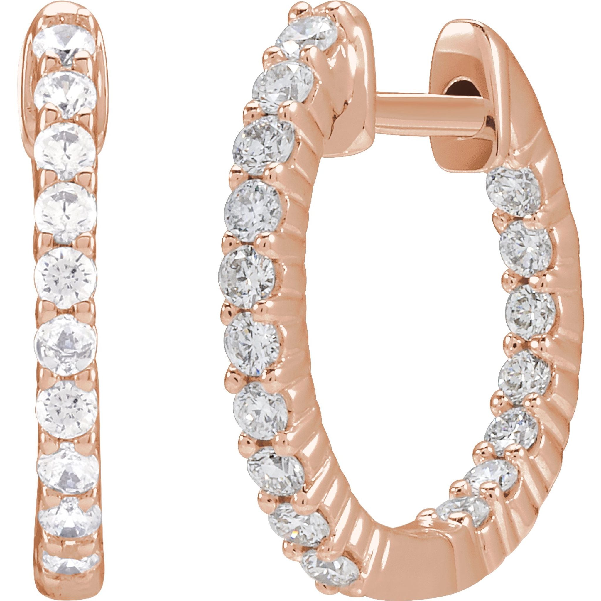 Diamond Hoop Earrings