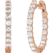 Diamond Hoop Earrings