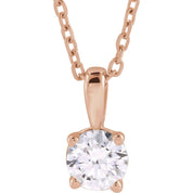Diamond Solitare Necklace