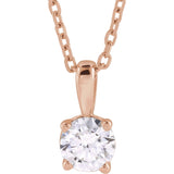 Diamond Solitare Necklace