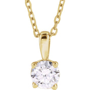 Diamond Solitare Necklace