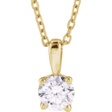 Diamond Solitare Necklace