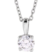 Diamond Solitare Necklace