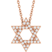 Star of David Diamond Necklace